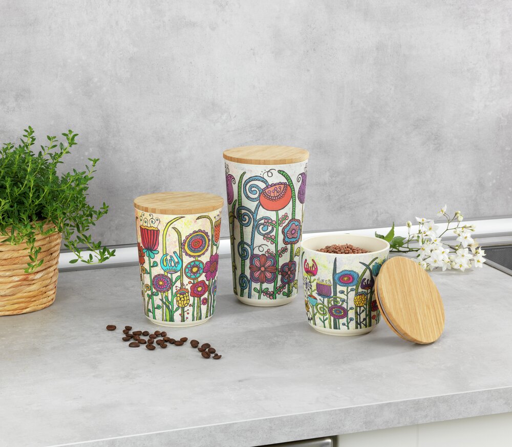 Voorraadpot PLA Bloemen 0,95 L