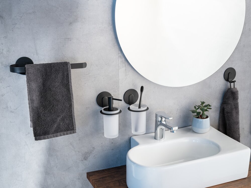 Turbo-Loc® wandhaak Uno Bivio Zwart mat