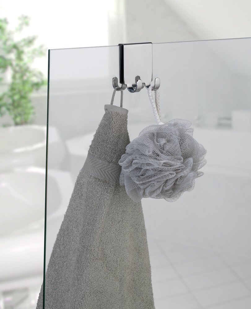 Crochet de douche double Brola Brillant  pour les parois de douche