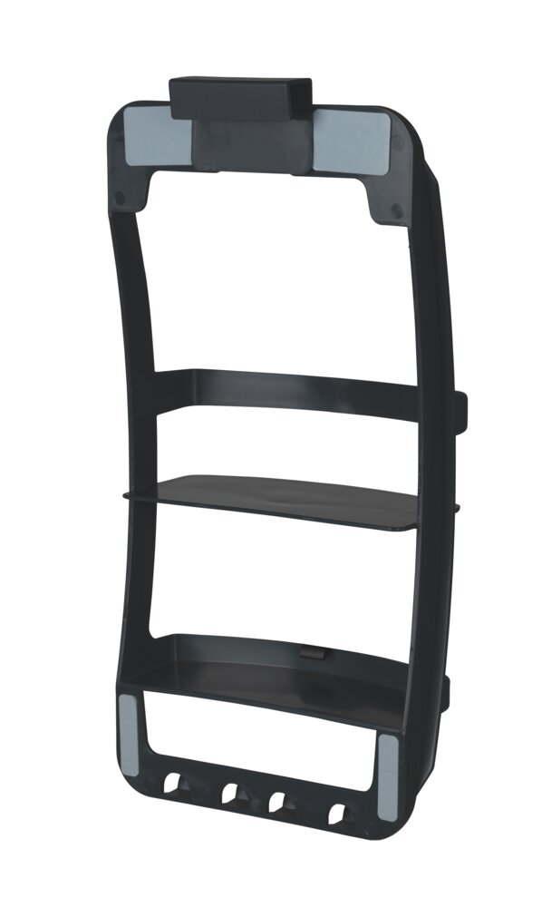Badregal Mod. Universal, schwarz, Kunststoff, 26x54,5x11,5 cm  ohne Bohren montierbar