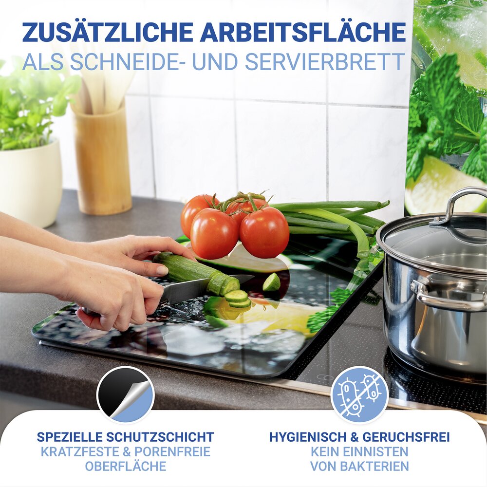 Plaque de Recouvrement Universelle Mod. Mojito, set de 2  pour tous les types de cuisinières