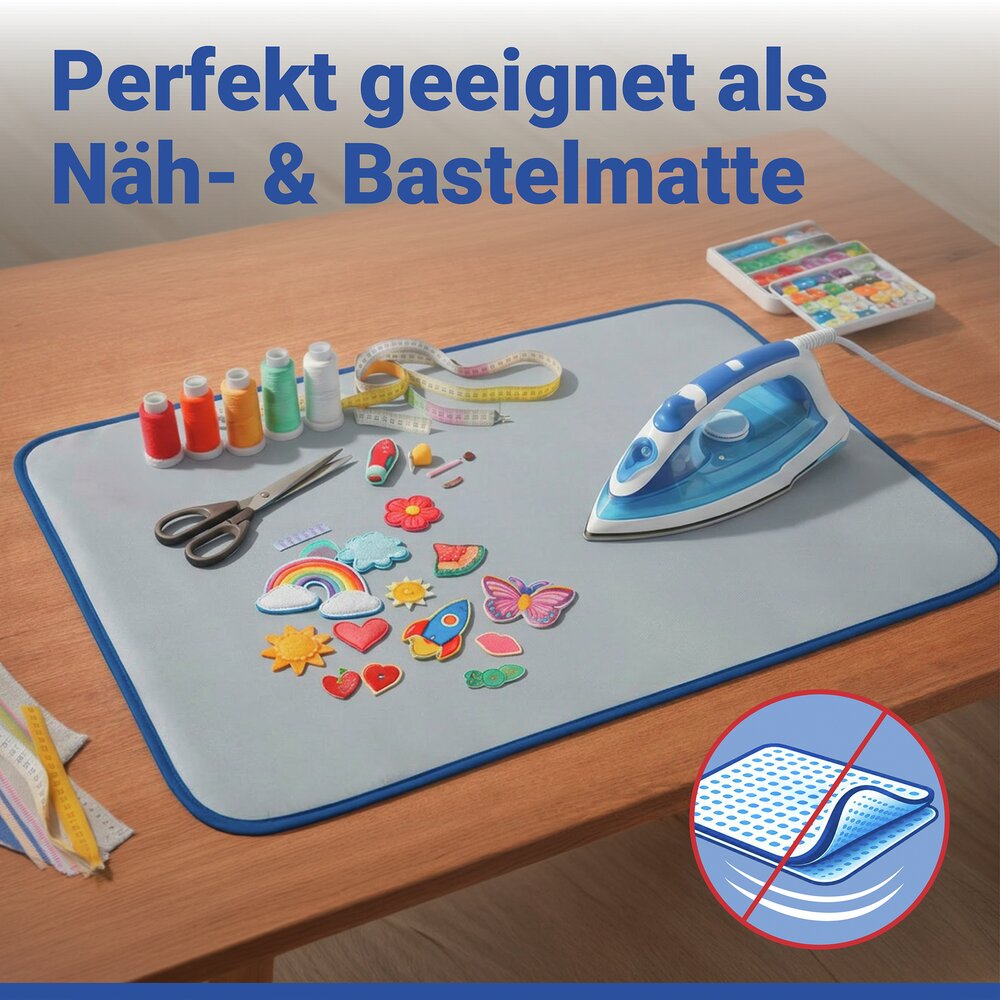 Tapis de repassage Mod. Basic, 100 x 65 cm  réfléchit la chaleur, jusqu'à 50 % de temps gagné