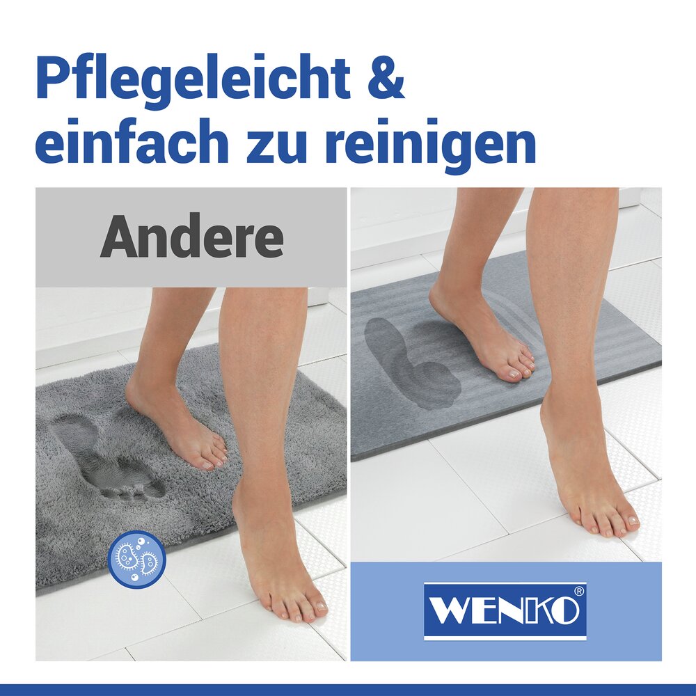 Diatomiet badmat Mod. Manhattan grijs, 60 x 39 cm