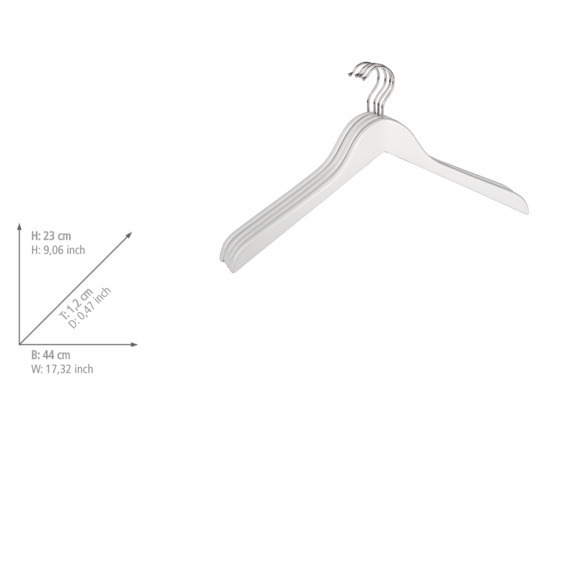 Cintre galbé Blanca  set de 4