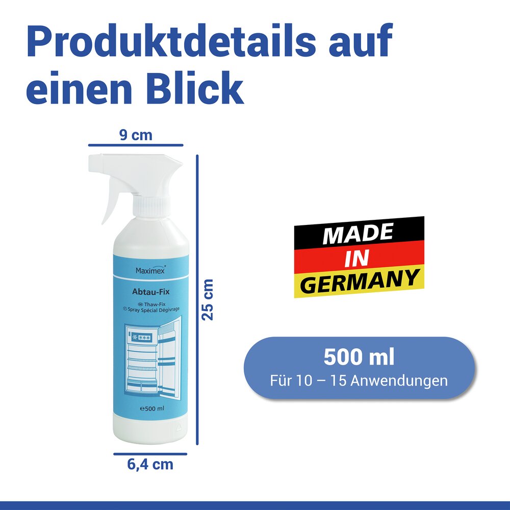 Dégivrant Fix 500 ml  spray pour réfrigérateurs et congélateurs