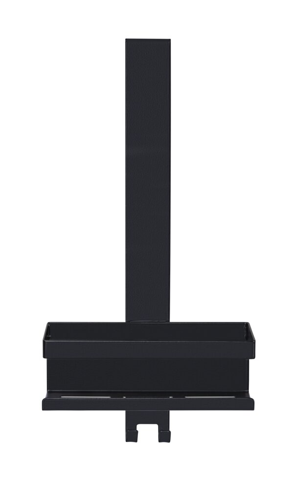 Duschcaddy Mod. Bribano Uno, schwarz, Edelstahl, 23x44,5x18 cm  Einhängen ohne Bohren