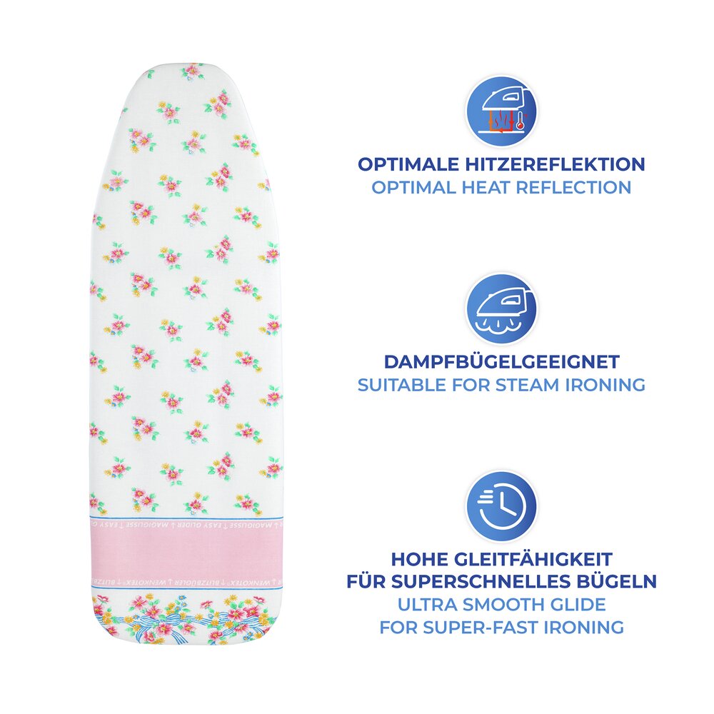 Blitzbügler-Bügeltischbezug Mod. Blütenpracht  128 x 54 cm