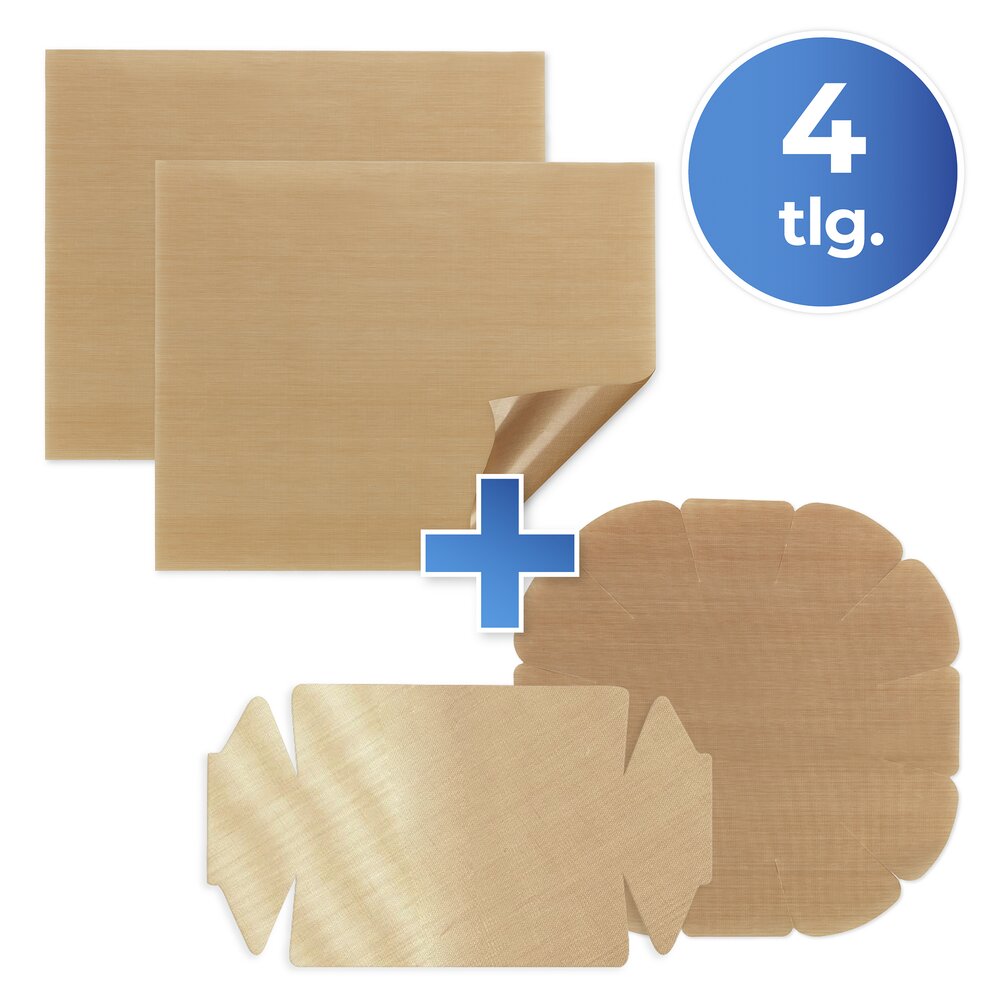 Antihaft-Backform-Zuschnitt, 4tlg  mehrfach wiederverwendbar