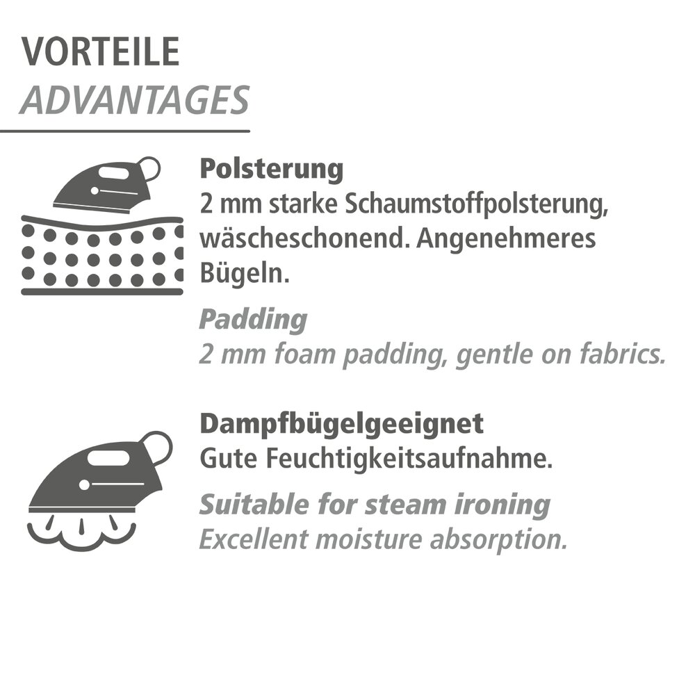 Bügeltischbezug Alu M/L  Bügelbrettbezug, 128 x 44 cm