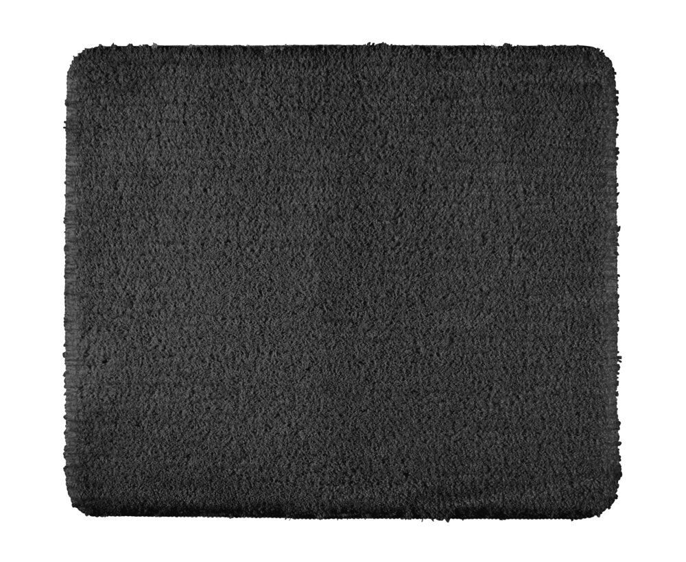 Badteppich Mod. Badia, anthrazit, Polyester, 55x65 cm  rutschhemmender Rücken, waschbar