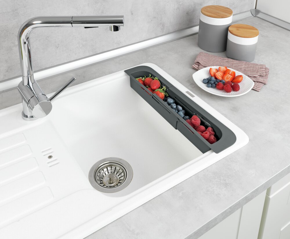 Organiseur d'évier Fino, extensible  Extensible jusqu'à 49,5 cm