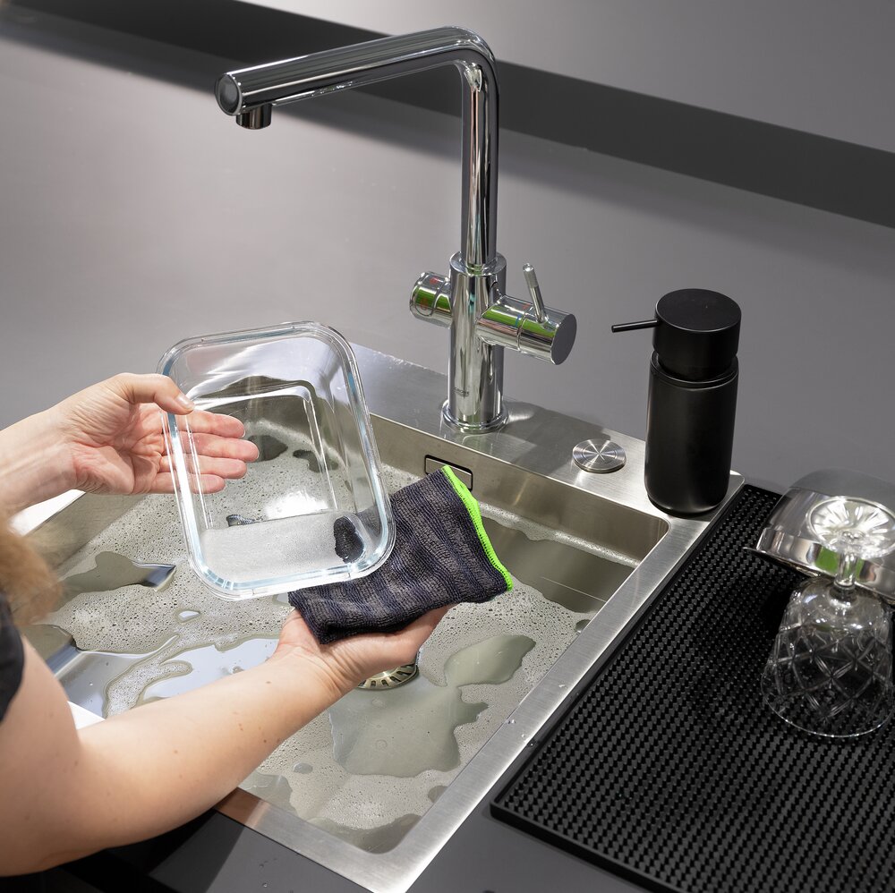 Mikrofasertuch Mod. Migro, 2er  schnelltrocknend, mit zwei verschiedenen Seiten