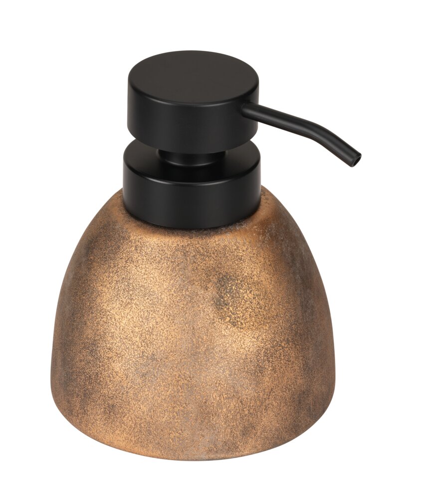 Distributeur de savon Mod. Tremea, bronze, céramique, 0.3L, 11.5x14x12 cm  design élégant en bronze mat