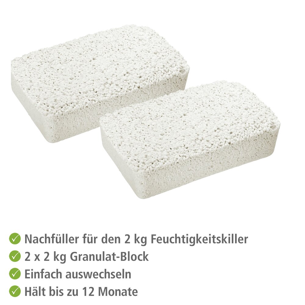 Feuchtigkeitskiller 2 x 2 kg Nachfüllpack  Raumentfeuchter