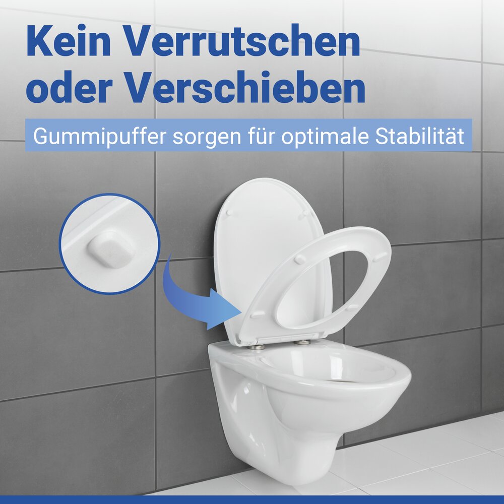 WC-Sitz Mod. Yak mit Hochglanz-Oberfläche  Toilettensitz mit Absenkautomatik
