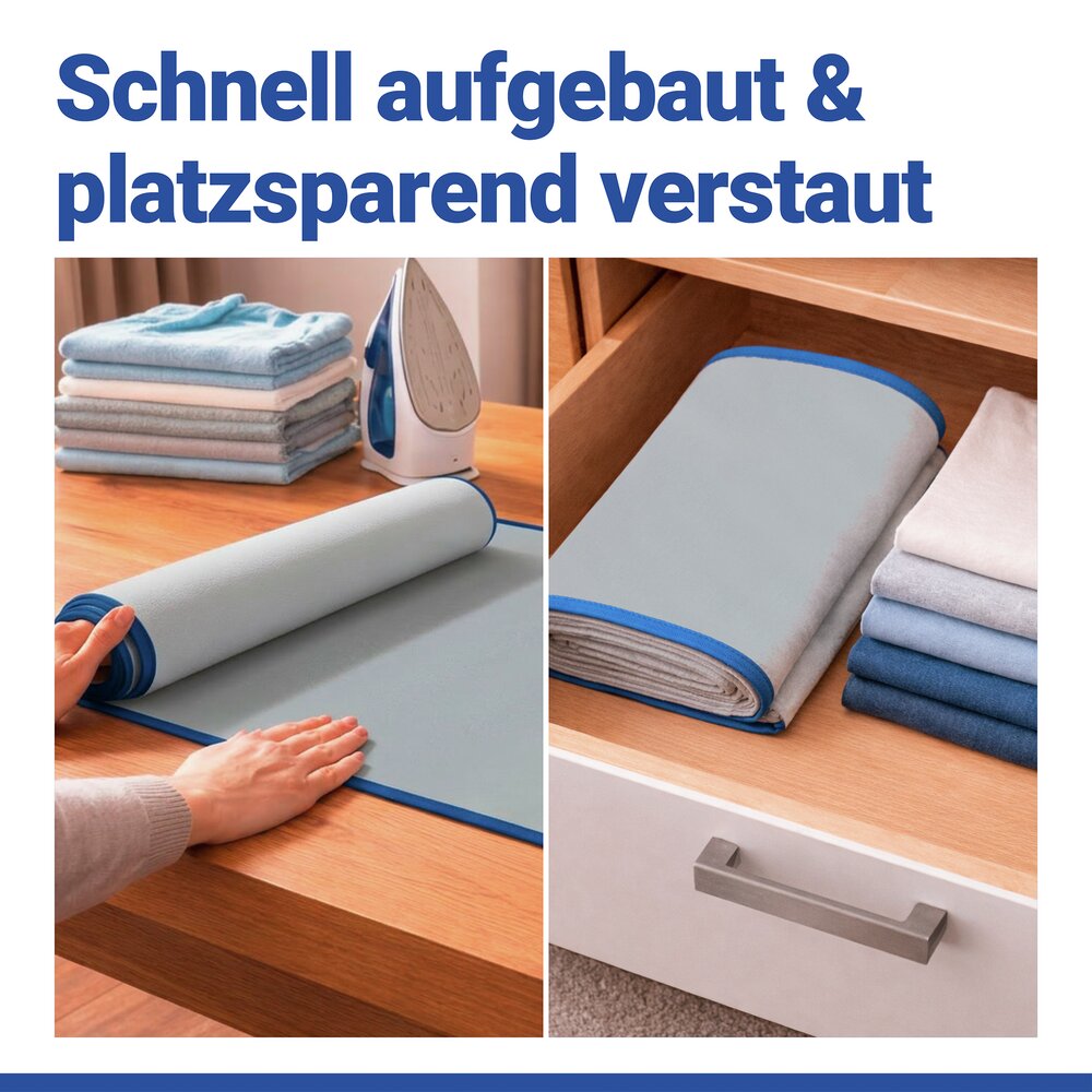 Tapis de repassage Mod. Basic, 100 x 65 cm  réfléchit la chaleur, jusqu'à 50 % de temps gagné