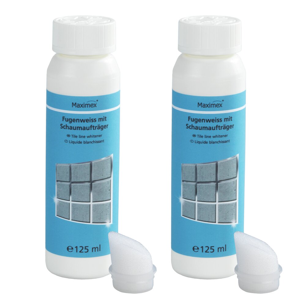 Fugenweiß mit Schwammaufträger, 2 x 125 ml  deckt größere Flächen schnell ab