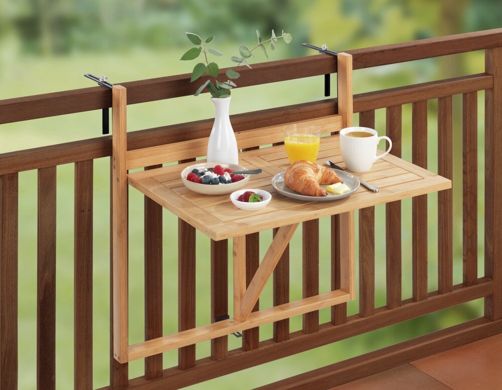 Bambus Balkon-Klapptisch Waikiki – Platzsparend & praktisch