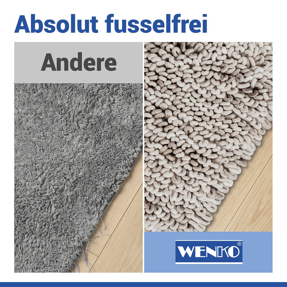 Tapis de bain Mod. Lerici blanc-gris, 60 x 90 cm  antidérapant et à séchage rapide
