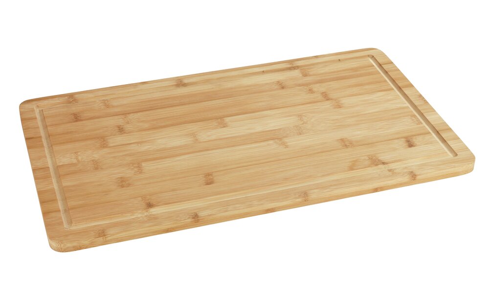 Plaque de recouvrement pour cuisinière Mod. Bambou  planche de cuisine, planche à découper avec rainure d'égouttage