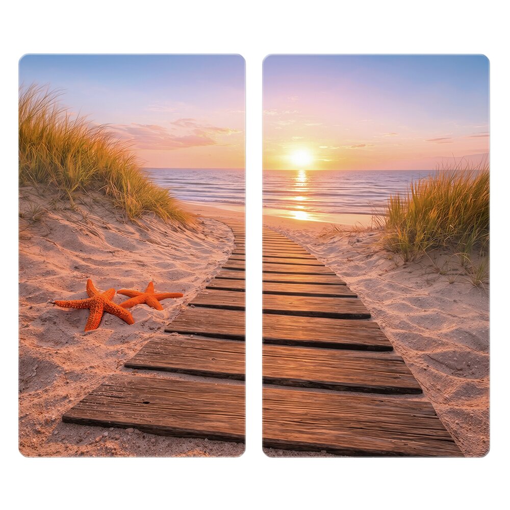 Couvre-plaques de cuisson Mod. Plage, lot de 2  pour vitrocéramique et induction