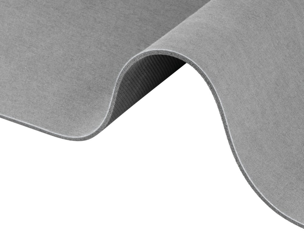 Badematte Universal, grau, Polyester, 40x60 cm  schnelltrocknend und rutschfest