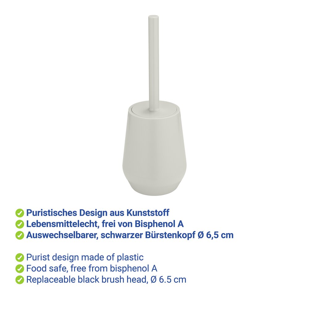 Brosse WC mod. Vara Écru  porte-brosse de toilettes fermé