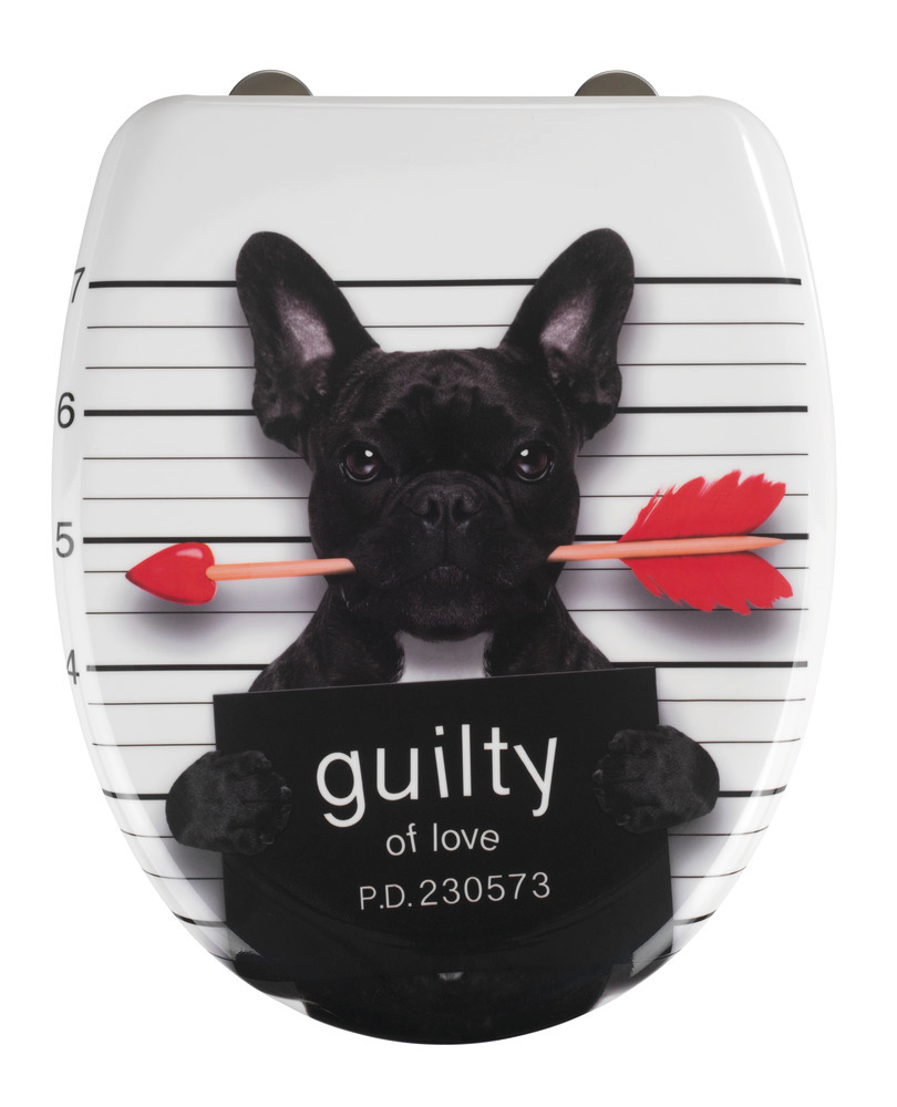 Premium WC-Sitz Mod. Guilty Dog  Duroplast, mit Absenkautomatik