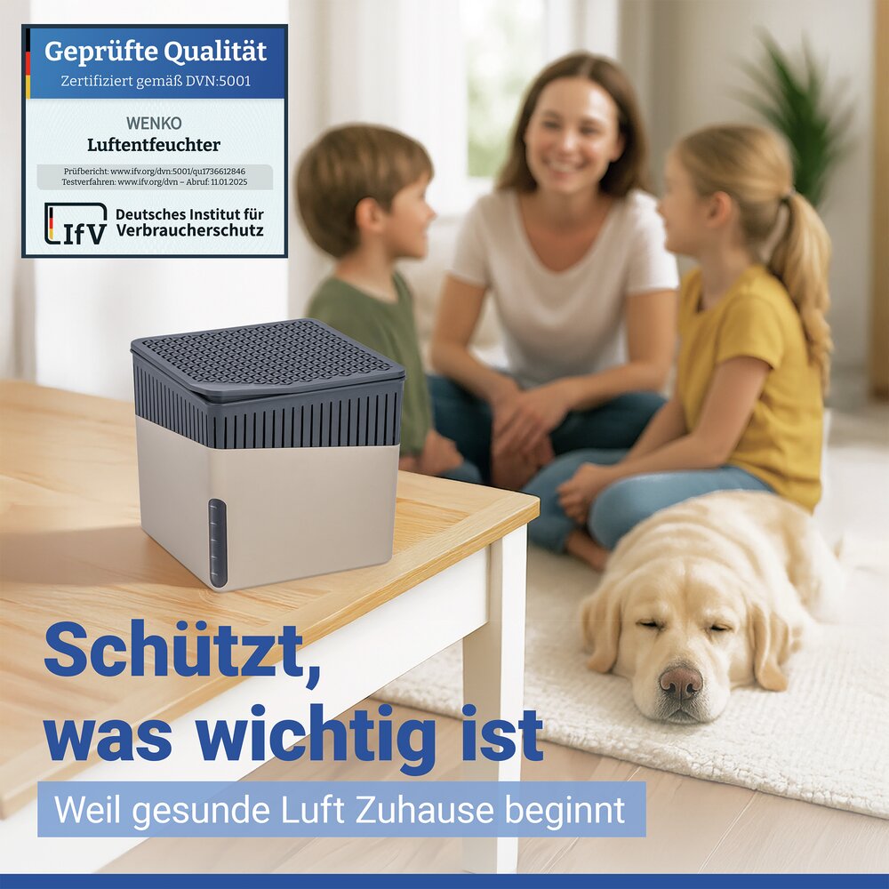 Déshumidificateur d'intérieur Cube 500 g beige  set de 2