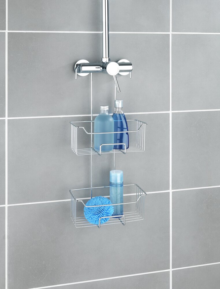 Thermostatische douchehouder Milo roestvrij staal, 2 niveaus