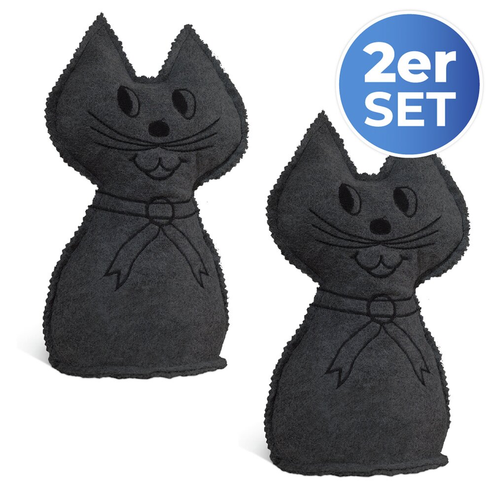 Raumentfeuchter Mod. Katze, 2er Set  schwerer Türstopper