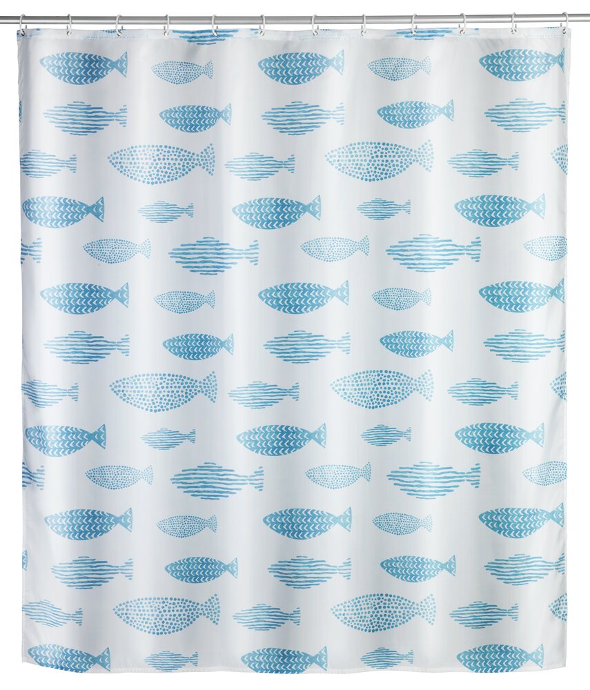 Anti-Schimmel Duschvorhang Mod. Aquamarin  Textil (Polyester), 180 x 200 cm, waschbar