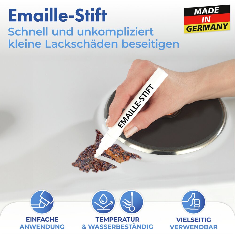 Retouche email, email pour baignoire  6 ml, blanc