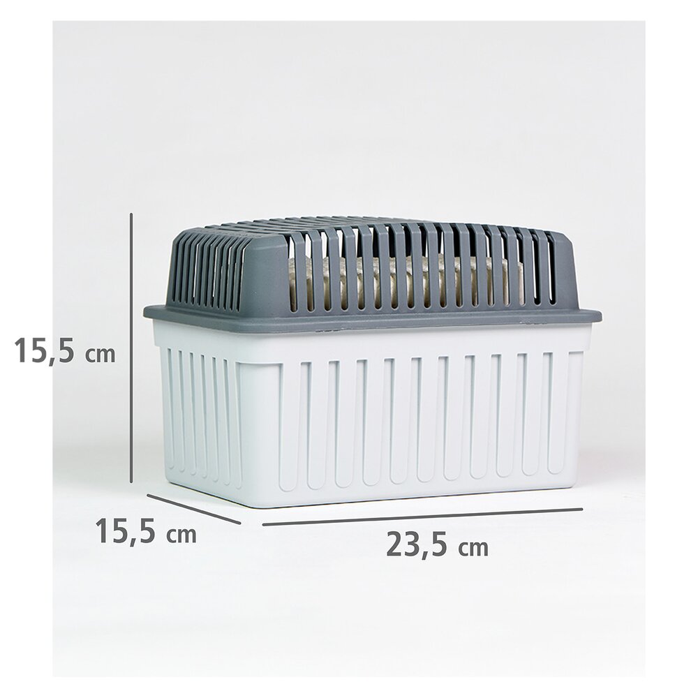 Déshumidificateur d'air 1kg, absorbeur d'humidité, 23x15x15 cm, Gris