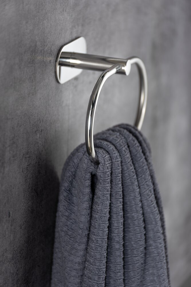 Turbo-Loc® Edelstahl Handtuchring Mod. Orea Shine  Handtuchhalter, Befestigen ohne bohren