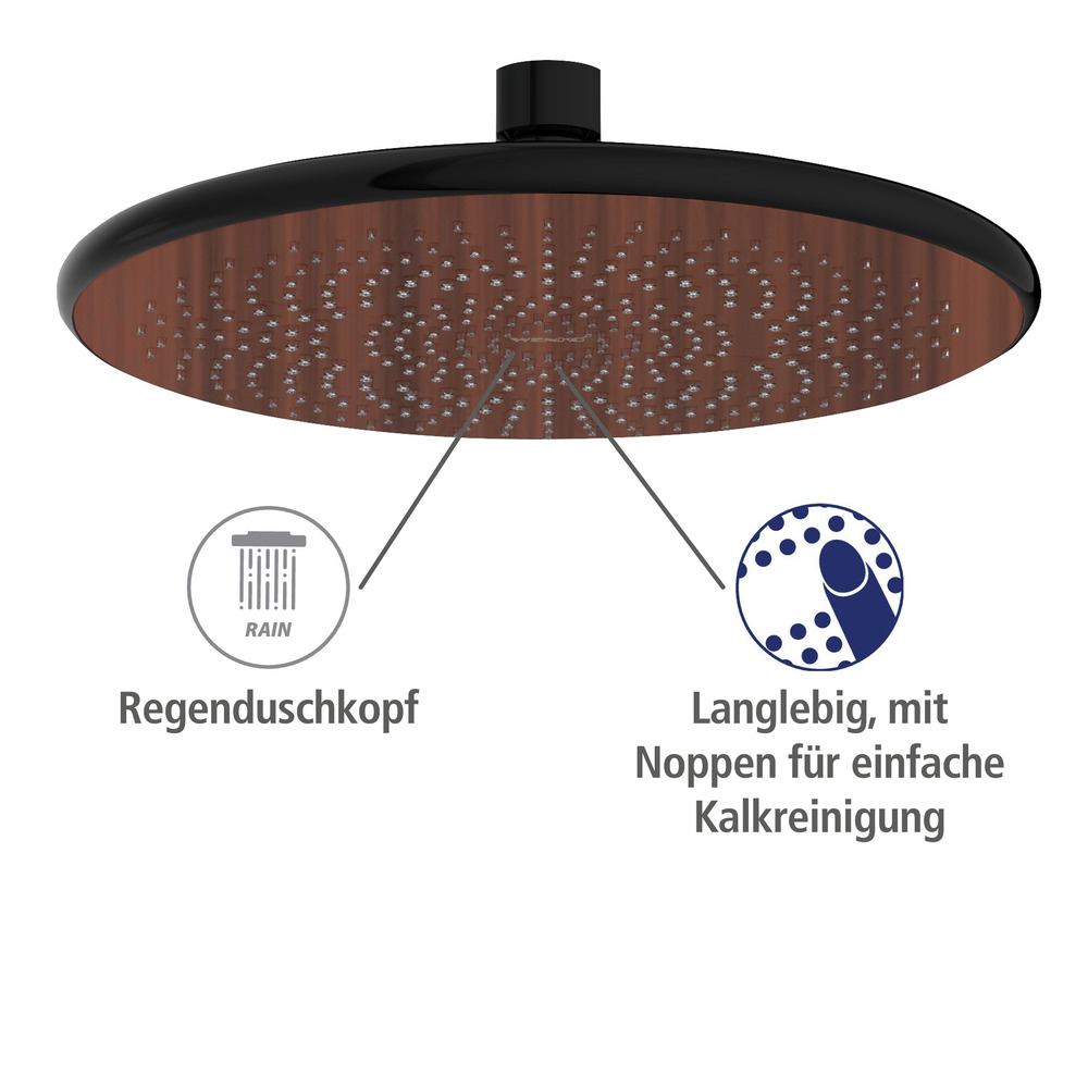 Regenduschkopf Watersaving Wood  Ø 22,5 cm