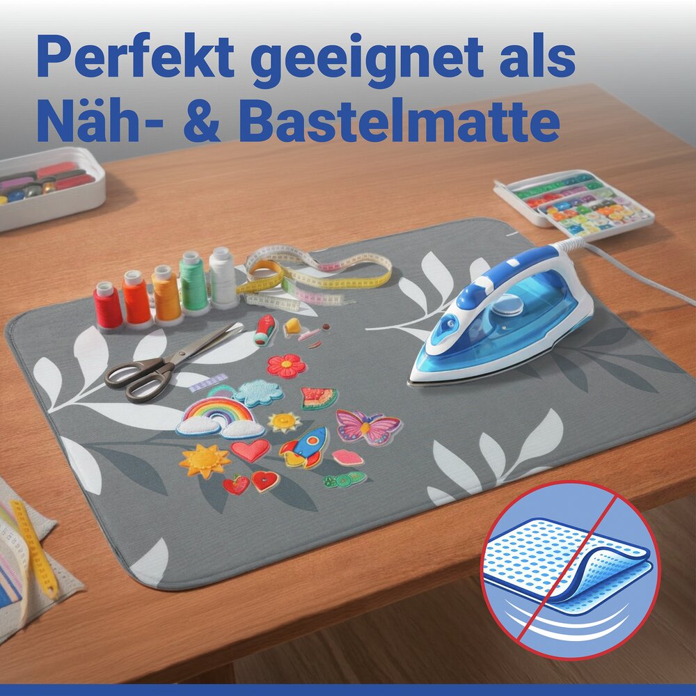 Bügeldecke Mod. Premium, 130 x 65 cm  mit Hitzereflexion, bis zu 60 % Zeitersparnis
