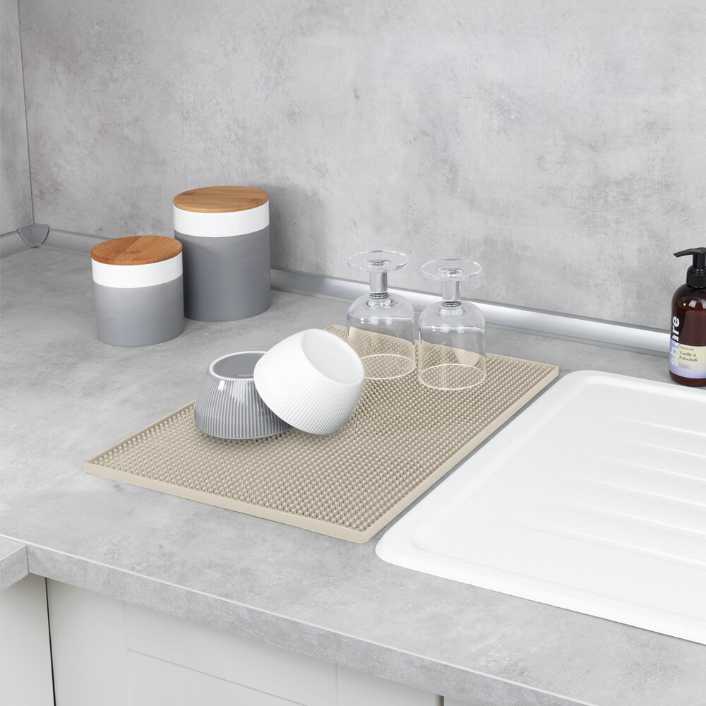 Afdruipmat Mod. Maxi, beige, kunststof, 40x30 cm