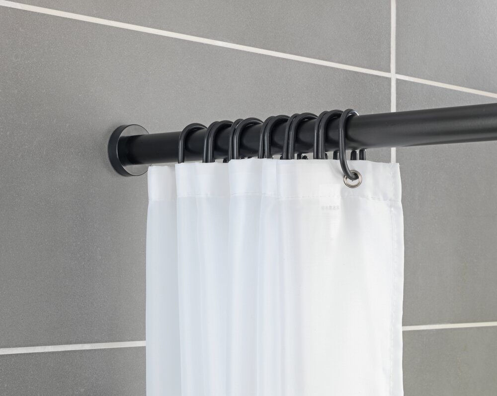 Luz telescopische douchestang 70 - 115 cm, zwart