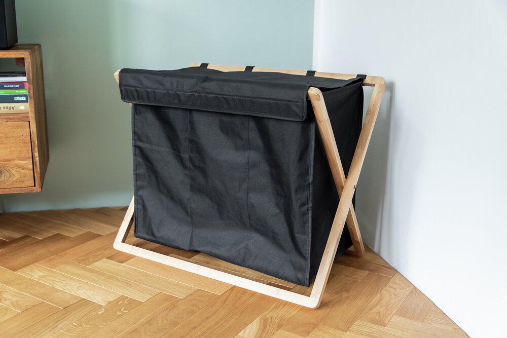 Bac à linge Trio Ecori  Bambou certifié FSC®, polyester recyclé