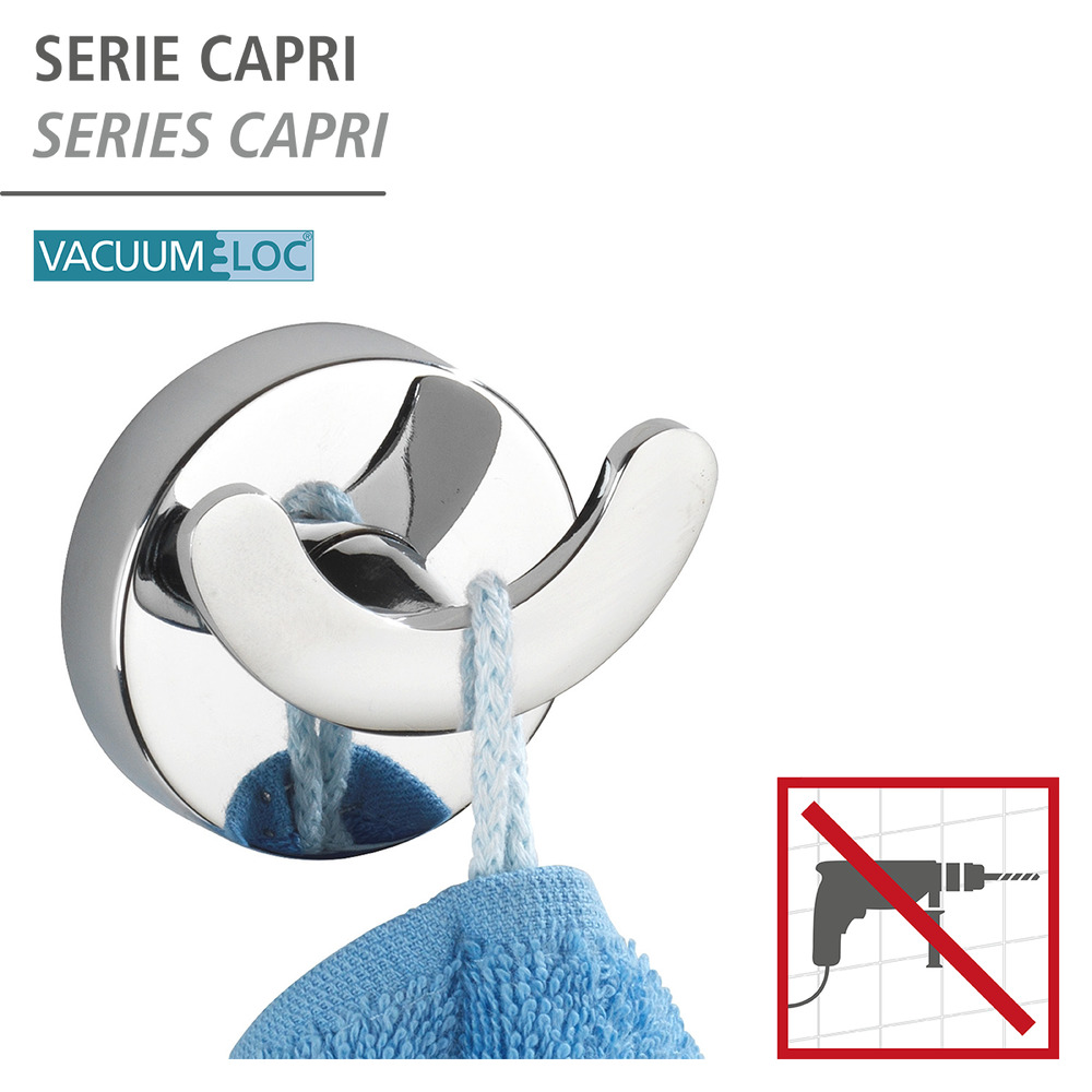 Vacuum-Loc® Wandhaken Mod. Capri Duo  Befestigen ohne bohren