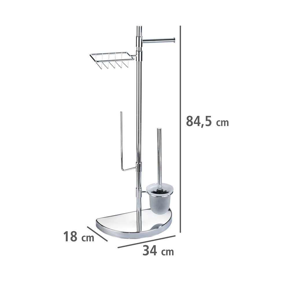 Raumspar WC-Center  WC-Garnitur mit Ersatzrollen- und Feuchttücher-Halter