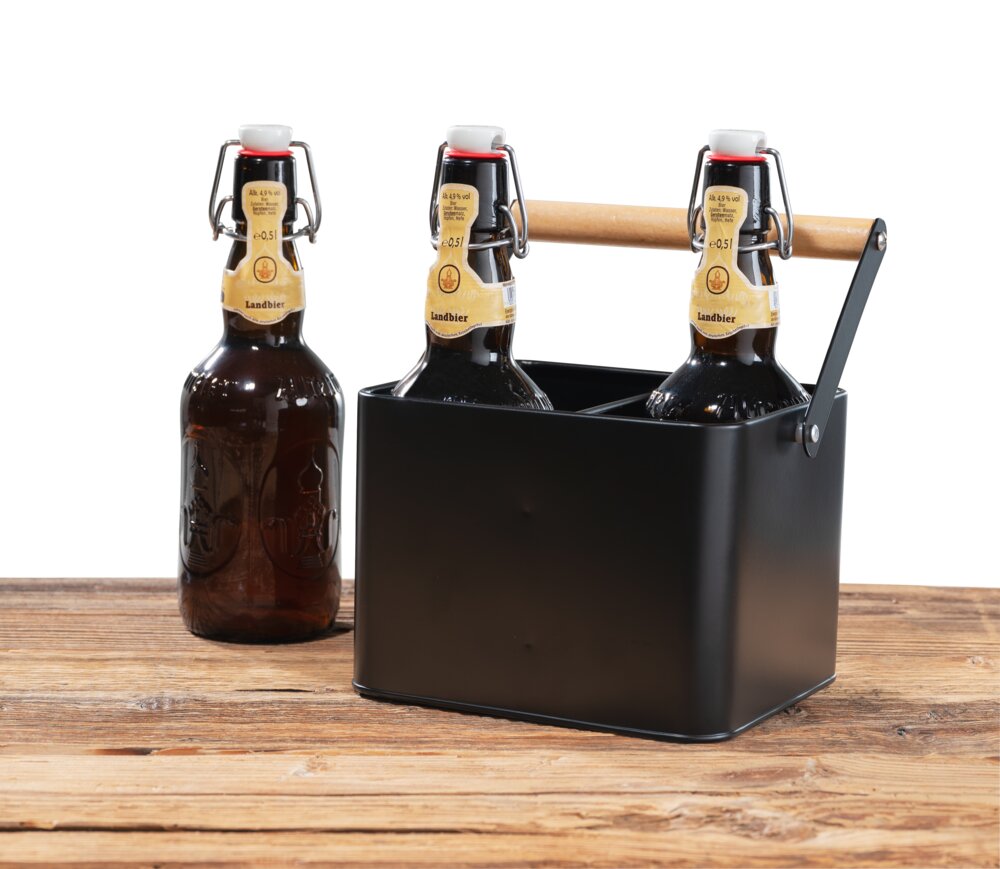 Utensilienkorb Mod. Baco Schwarz  robuster Tragekorb