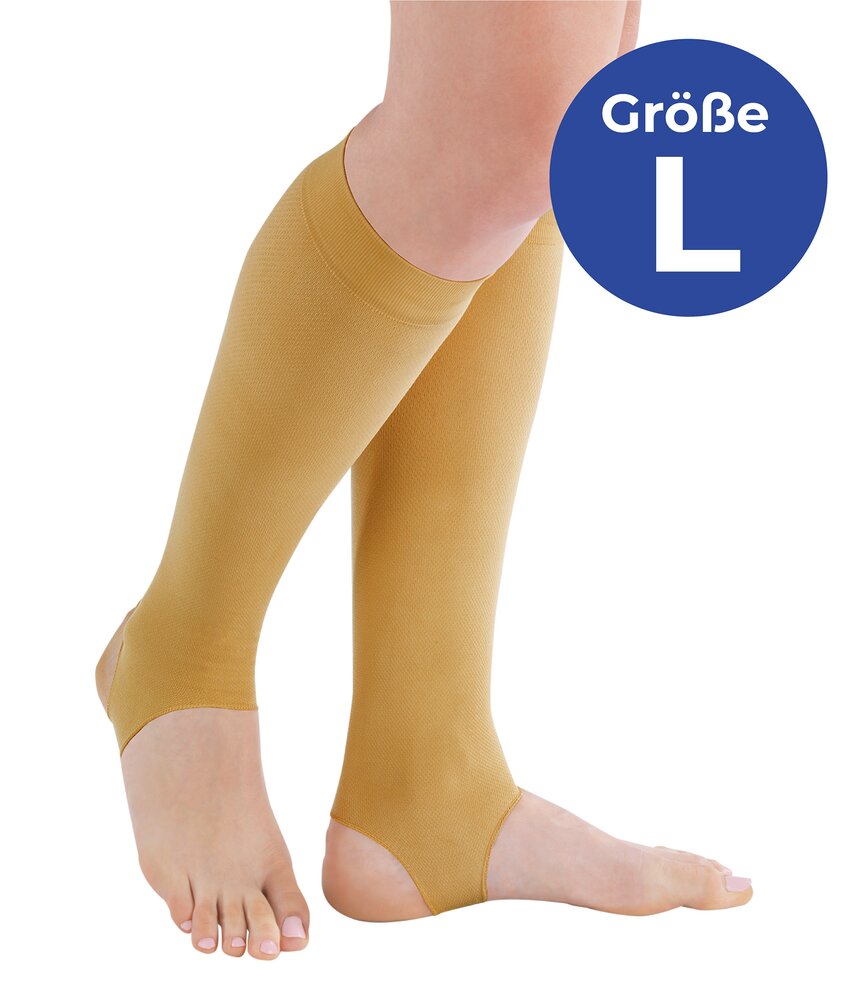 Stützstrümpfe hautfarben Größe L  ideal auf Reisen