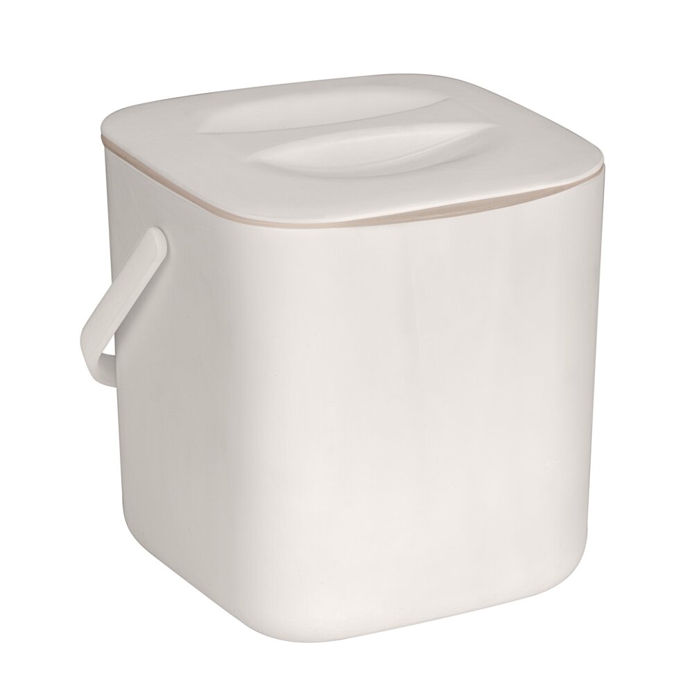 Abfallsammler Mod. CINDY, creme, Kunststoff, 18x18x19 cm, 3 L  spülmaschinengeeignet und kompakt