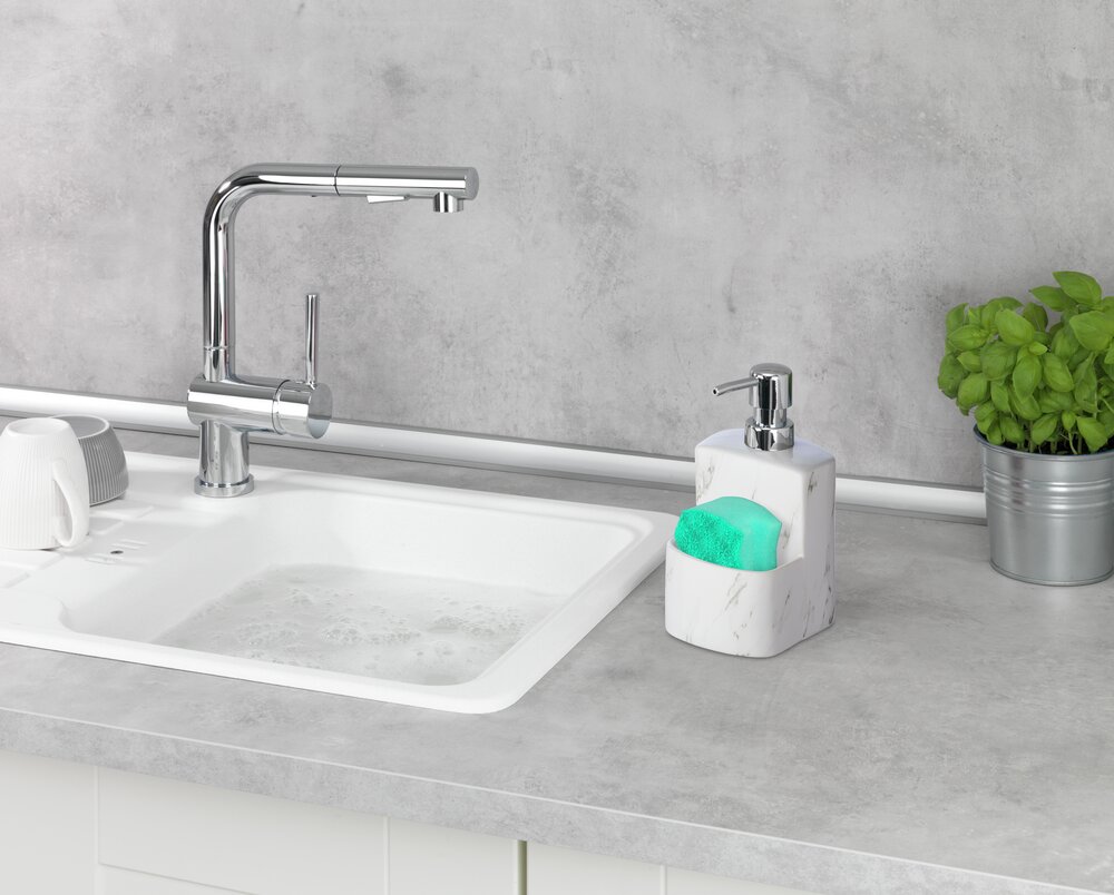 Spülmittelspender Mod. Festival Marmor  Seifenspender, mit griffiger Soft-Touch Oberfläche