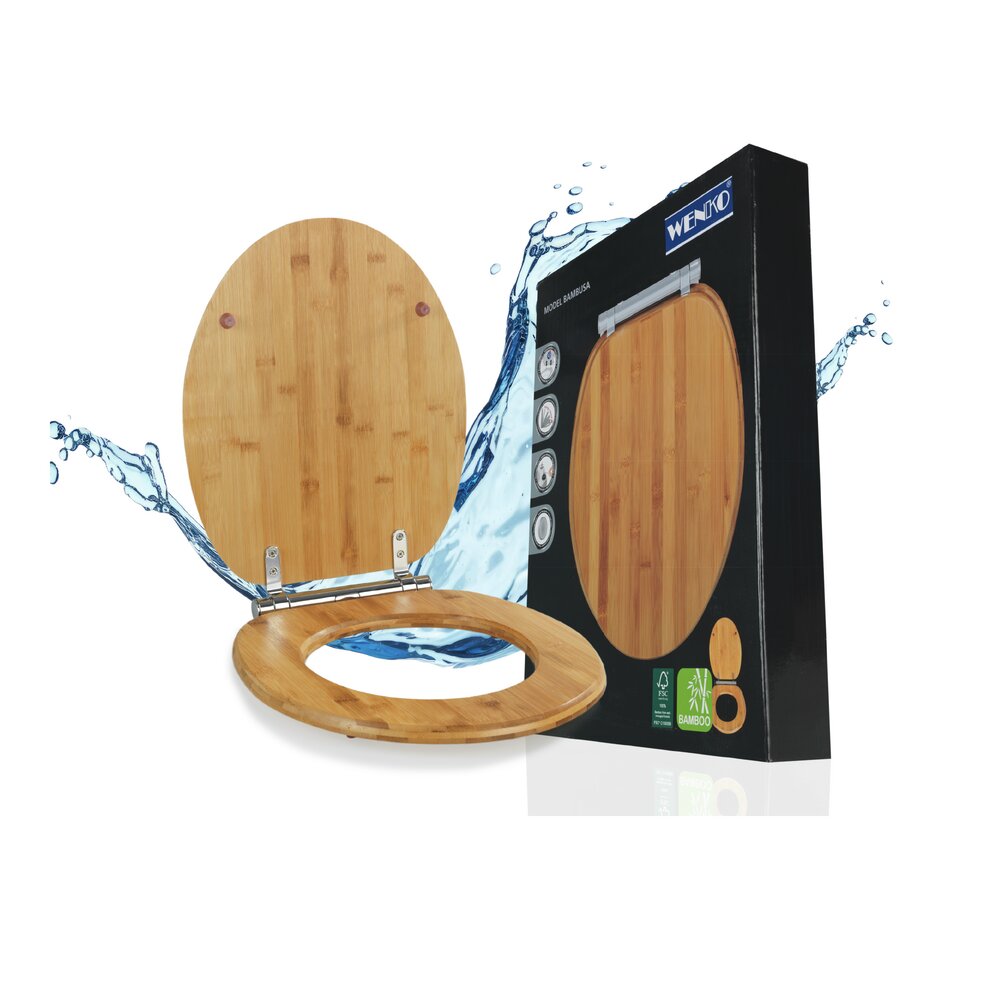 WC-Sitz Mod. Bambusa  aus Bambus