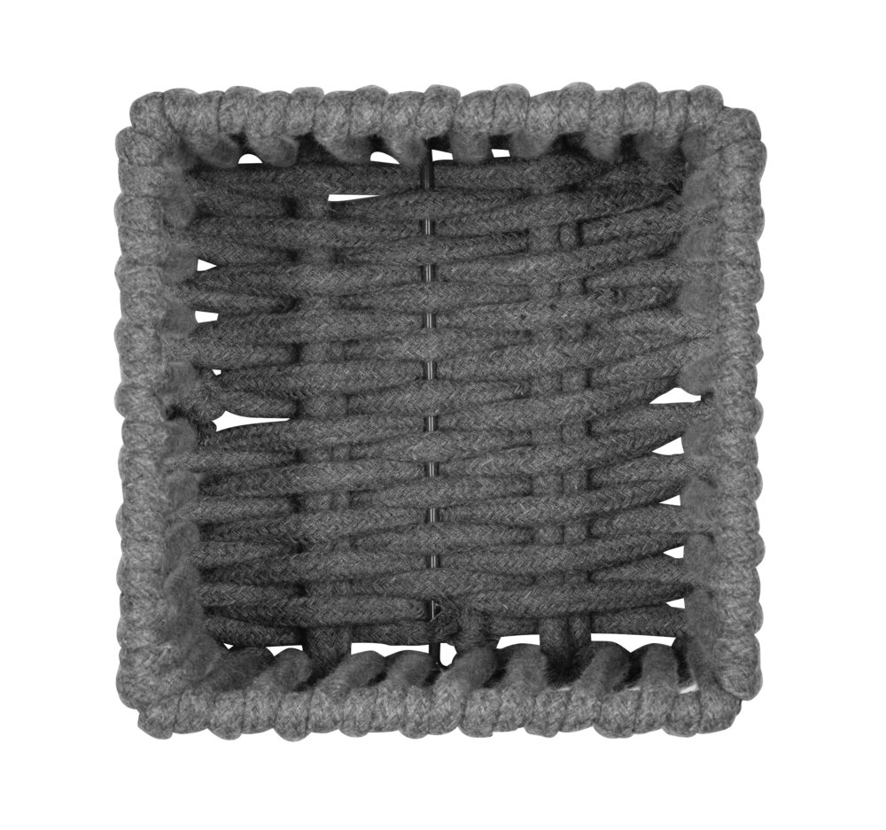 Paniers de salle de bain Zovo S, Gris, lot de 2  avec cordon en coton et polyester