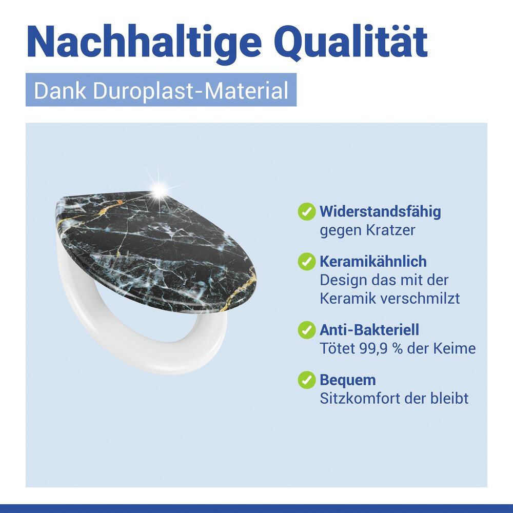 Toiletbril Mod. Black Marble