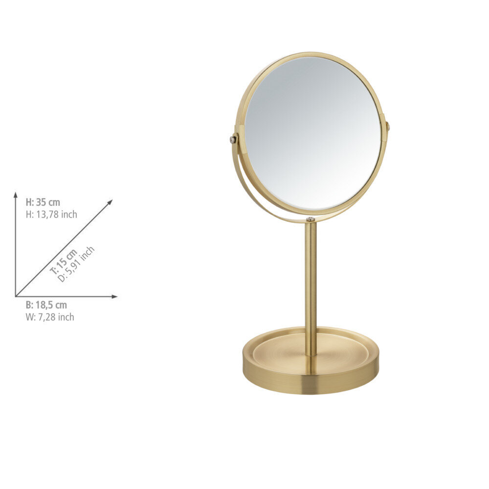 Staande spiegel Alata Goud mat, Ø 17 cm